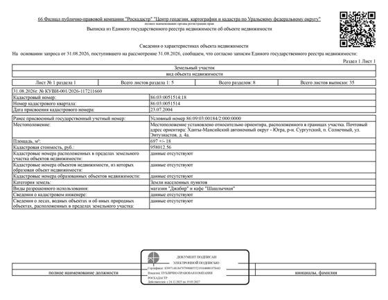 Земельный участок 7 сот., коммерческое, ХМАО