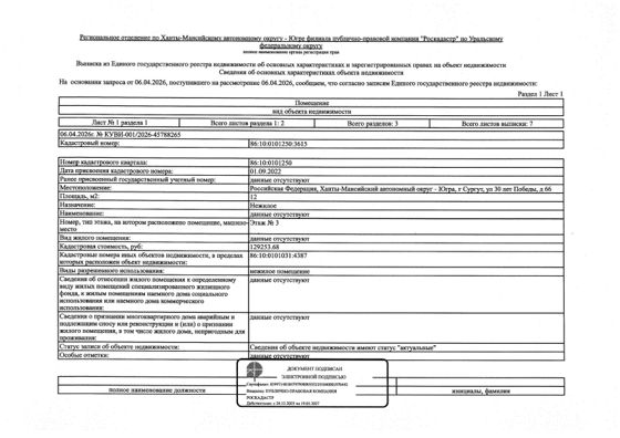 Нежилое помещение 12 м², Сургут